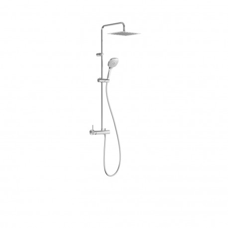 Ensemble mitigeur douche Douche fixe 250x250 mm à rotule Chromé - TRES 08119302 