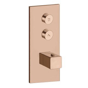 Façade Thermo Twist  thermostatique 2 sorties Or Rose - CRISTINA ONDYNA XQ61246P