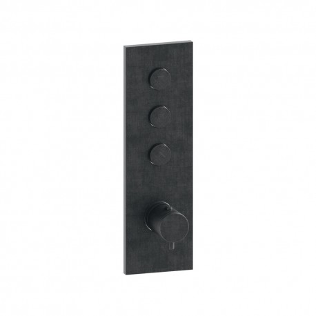Façade Thermo Twist thermostatique 3 sorties Chromé Noir Brossé - CRISTINA ONDYNA XT61375
