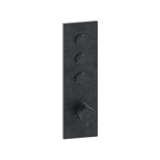 Façade Thermo Twist thermostatique 3 sorties Chromé Noir Brossé - CRISTINA ONDYNA XT61375