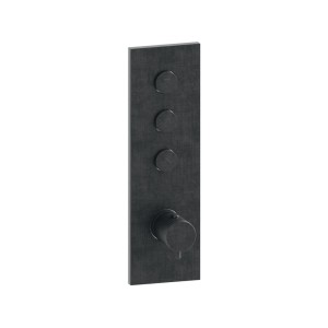 Façade Thermo Twist thermostatique 3 sorties Chromé Noir Brossé - CRISTINA ONDYNA XT61375