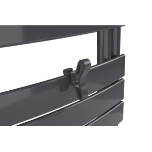 Patère papillon graphite pour sèche-serviettes lames plates - Atlantic 850214 