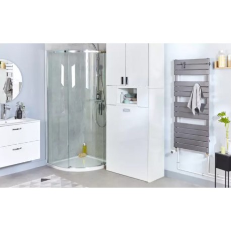 Sèche-serviettes eau chaude ADELIS 684W Blanc Brillant - Atlantic 