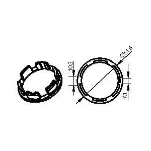 Adaptateur rond renforcé 56x4,5mm CAME YK5140 