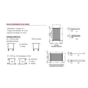 Radiateur chauffage central ACOVA STRIANE Vertical 