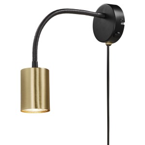 EXPLORE Applique murale Noir + laiton GU10 - NORDLUX  2113261035 