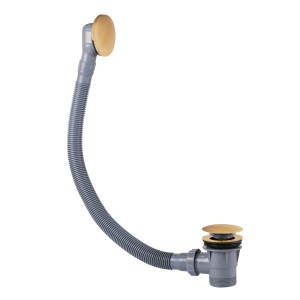 Vidage baignoire avec trop‑plein et valve automatique Or Mat - TRES 03453420OM