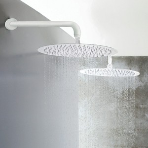 Pomme De Douche Ronde Sandwich Blanc Mat  HYDROTHERAPIE - CRISTINA ONDYNA PD95324