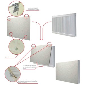 Radiateur chauffage central H2O DK33 Carré Natura Noir 1300W - VALDEROMA 18130033