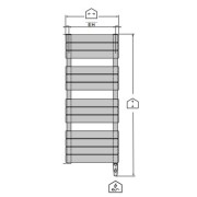 Sèche serviettes électrique - CHORUS BAINS SPEED AIR Soufflant 1450W (500W + 950W) - FINIMETAL CHO1052ES