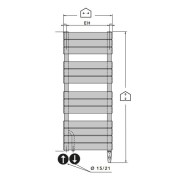 Sèche serviettes mixte CHORUS BAINS SPEED AIR 500W - FINIMETAL CHO1052MS