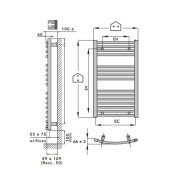 Sèche serviettes eau chaude BANGA cintré Blanc - FINIMETAL