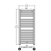 Sèche serviettes eau chaude TAHITI - FINIMETAL
