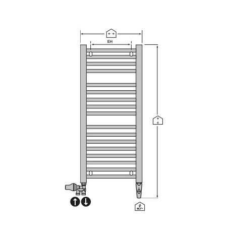 Sèche serviettes mixte TAHITI SURF Chromé - FINIMETAL