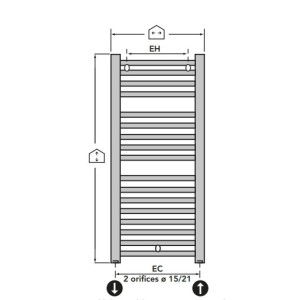 Sèche serviettes Speed'Air eau chaude TAHITI - FINIMETAL
