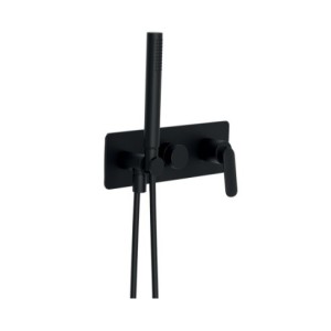 Façade douche/bain 2 sorties Noir Mat - CRISTINA ONDYNA FL60213