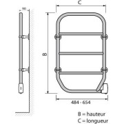 Sèche-serviettes electrique LVI - NILA 80W Chromé - 3834089