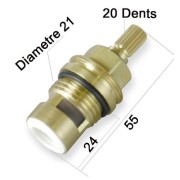 TETE CERAMIQUE 1/2 TOUR 20 DENTS - CRISTINA ONDYNA PD00187