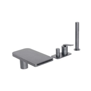 Mitigeur bain douche 4 trous sur gorge Métal Brossé FOIL - CRISTINA ONDYNA FL18177