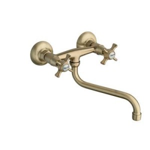Mélangeur mural pour évier de cuisine rétro CHAMBORD VIEUX BRONZE- CRISTINA ONDYNA  CH12492