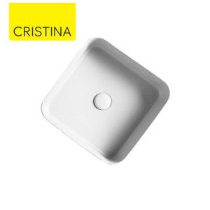 Vasque à poser carrée céramique Blanc CIOTOLA - CRISTINA ONDYNA CI40701