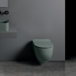 Bloc Wc Ciotola Suspendu Avec Abattant Soft Close  No Rim Gris Lagon - CRISTINA ONDYNA WCI319103 