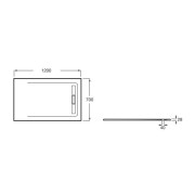 Receveur de douche 1200X700 Noir Aquos - ROCA AP6014B02BC01400