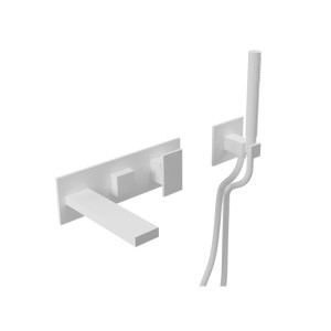 Façade bain douche mitigeur 2 Sorties Tabula Blanc Mat - CRISTINA ONDYNA TA10224