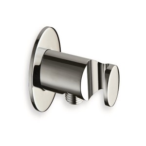 Applique prise d'eau ronde chromé noir brossé Hydrothérapie - CRISTINA ONDYNA PD44675