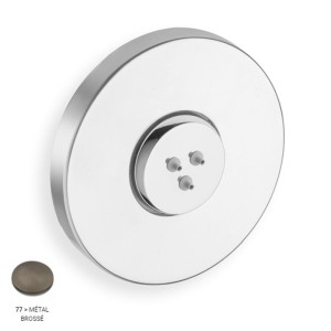 Façade externe pour buse hydromassante Métal Brossé Triverde - CRISTINA ONDYNA XT83377