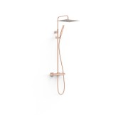 Ensemble de robinet thermostatique mural à 2 voies pour douche Or Rose Mat 24K - TRES 19039307OPM 