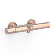 Robinet thermostatique mural pour baignoire et doucheSans accessoires Or Rose Mat 24K - TRES 19017402OPM 