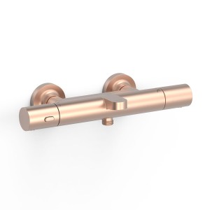 Robinet thermostatique mural pour baignoire et doucheSans accessoires Or Rose Mat 24K - TRES 19017402OPM 