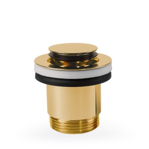 Bonde de vidage clic-clac Simple-Rapid pour lavabo Or 24K - TRES 24284020OR 