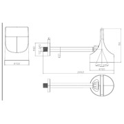 Pomme de douche spot avec bras Chromé Apice - CRISTINA ONDYNA PD10051