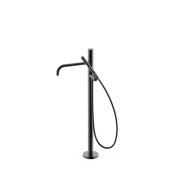 Mitigeur sur pied pour baignoire et douche1 colonne verticale Noir Métallisé - TRES 26247006KM 