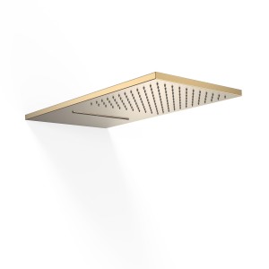 Pommeau de douche muralAvec 2 types de jet (pluie/cascade) Or Mat 24K - TRES 29990301OM 