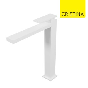 Mitigeur lavabo haut monotrou Blanc Mat Tabula - CRISTINA ONDYNA TA22224