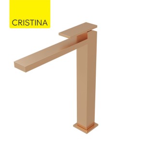 Mitigeur lavabo haut monotrou Or Rose Brossé Tabula - CRISTINA ONDYNA TA22234P