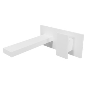 Façade mitigeur lavabo murale encastrée Blanc Mat Tabula - CRISTINA ONDYNA TA25624