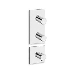FACADE EXTERNE TRIVERDE 2 SORTIES POUR MECANISME PD70200 CHROME - CRISTINA ONDYNA XT88251