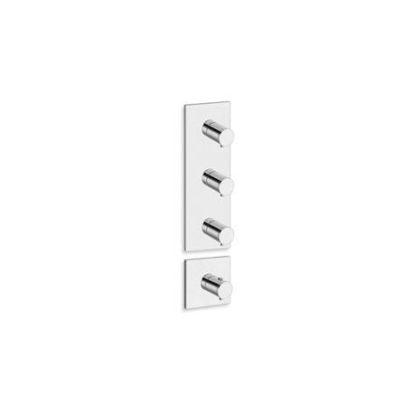 FACADE EXTERNE TRIVERDE  3 SORTIES POUR MECANISME PD70300 CHROME - CRISTINA ONDYNA XT88351