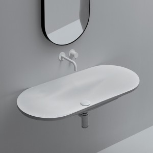 Vasque lavabo céramique à suspendre Blanc Brillant DELANO - CRISTINA ONDYNA DEL10001