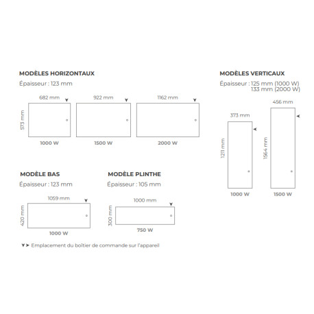 Radiateur connecté INTUIS CAMPALYS Horizontal