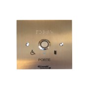 Bouton Sonore + Led Monté Sur Façade Inox 100X100 Pour Pot Diam 65 - COMELIT BP/308L-60 