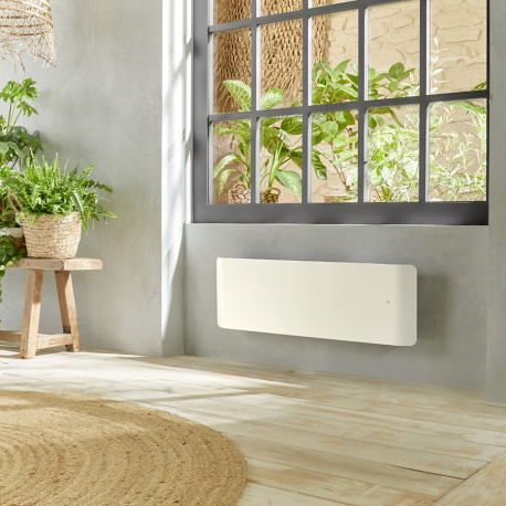 Radiateur Fonte NOIROT CALIDOO Nativ Plinthe blanc connecté INTUIS 