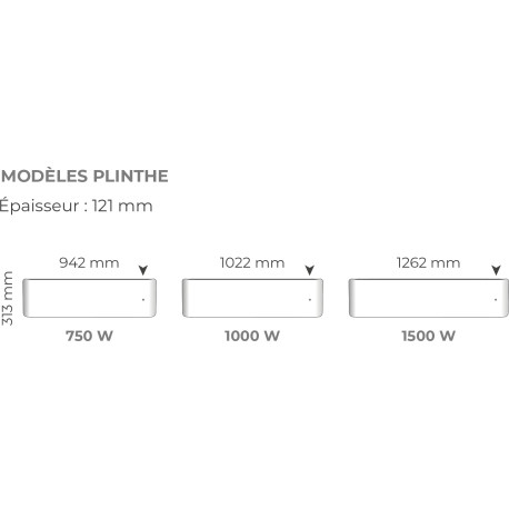 Radiateur Fonte NOIROT CALIDOO Nativ Plinthe blanc connecté INTUIS 