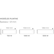 Radiateur Fonte NOIROT CALIDOO Nativ Plinthe blanc connecté INTUIS 