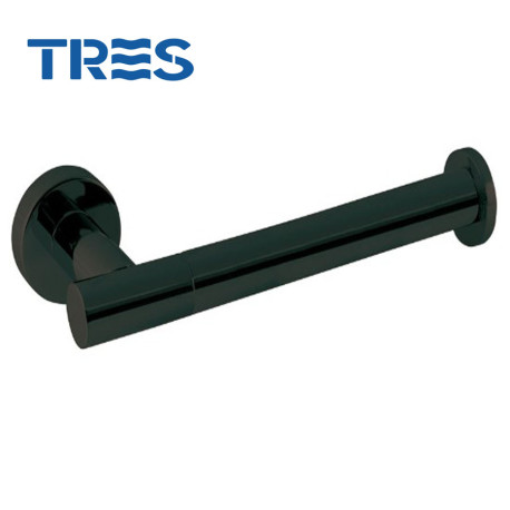 Dérouleur à papier WC sans couvercle Noir Métallisé - TRES 16123606KM