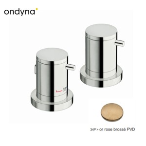Bain Douche Or Rose Brossé Triverde  2 Sorties - CRISTINA ONDYNA XT14234P